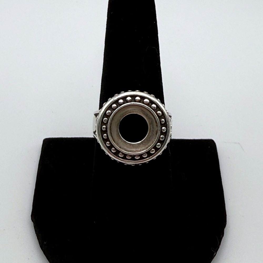 Kameleon Jewelry KR028 Round Antique Ring Sterling Silver Size 8.5 JF41
